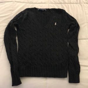 Ralph Lauren black cable knit sweater